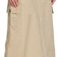 Beige 'The Cargo' Midi Skirt
