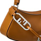 FENDI O-Lock Swing Leather Hobo Bag