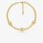 14K Gold-Plated Brass Pavé Lock Trio Necklace
