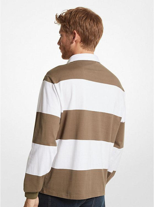 Striped Cotton Rugby Polo