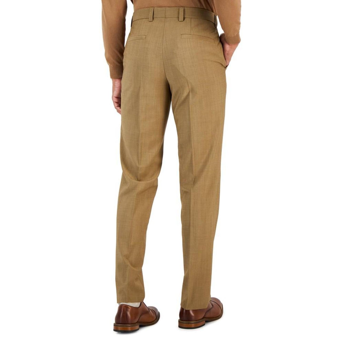 Men's Modern-Fit Tan Suit Trousers
