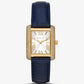 Mini Emery Pavé Gold-Tone and Crocodile Embossed Leather Watch