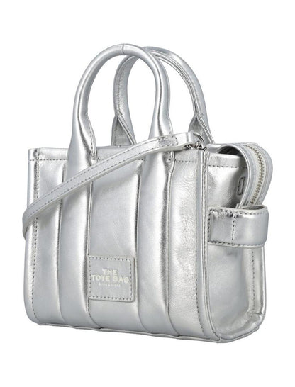 Marc Jacobs Logo Patch Metallic Effect Tote Bag