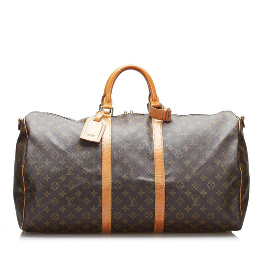 Louis Vuitton Monogram Keepall Bandouliere 55 Travel Bag (Pre-Owned)