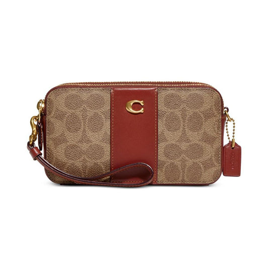 Colorblock Coated Canvas Signature Kira Crossbody