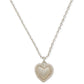 Twisted Frame Heart Pendant Necklace, 16" + 3" extender