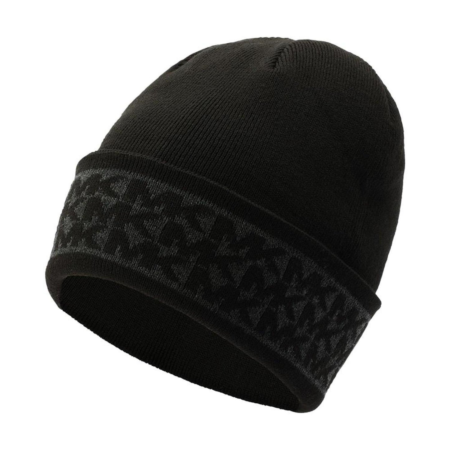 Men's MK Stripe Cuffed Logo Beanie