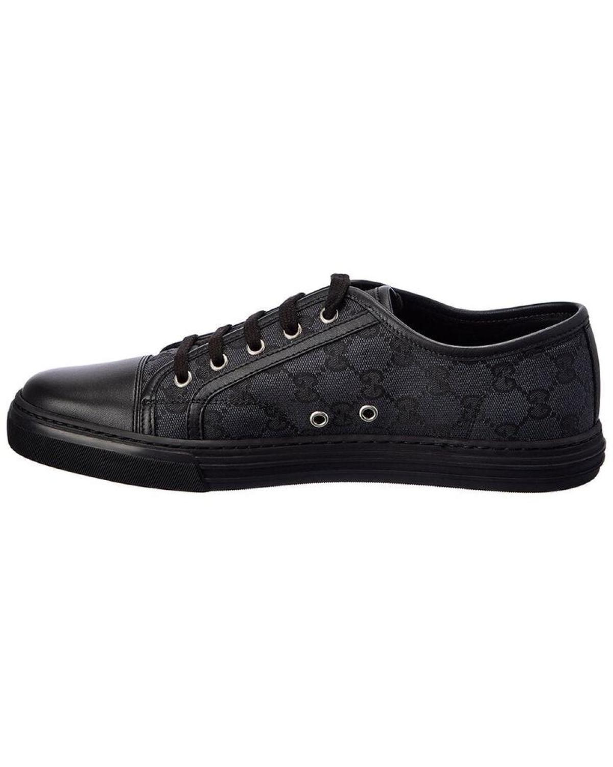 【関税&送料込】Gucci Black Canvas Sneakers Gucci Black GG Canvas Low Top Sneakers Size 38.5 – LFC Ltd