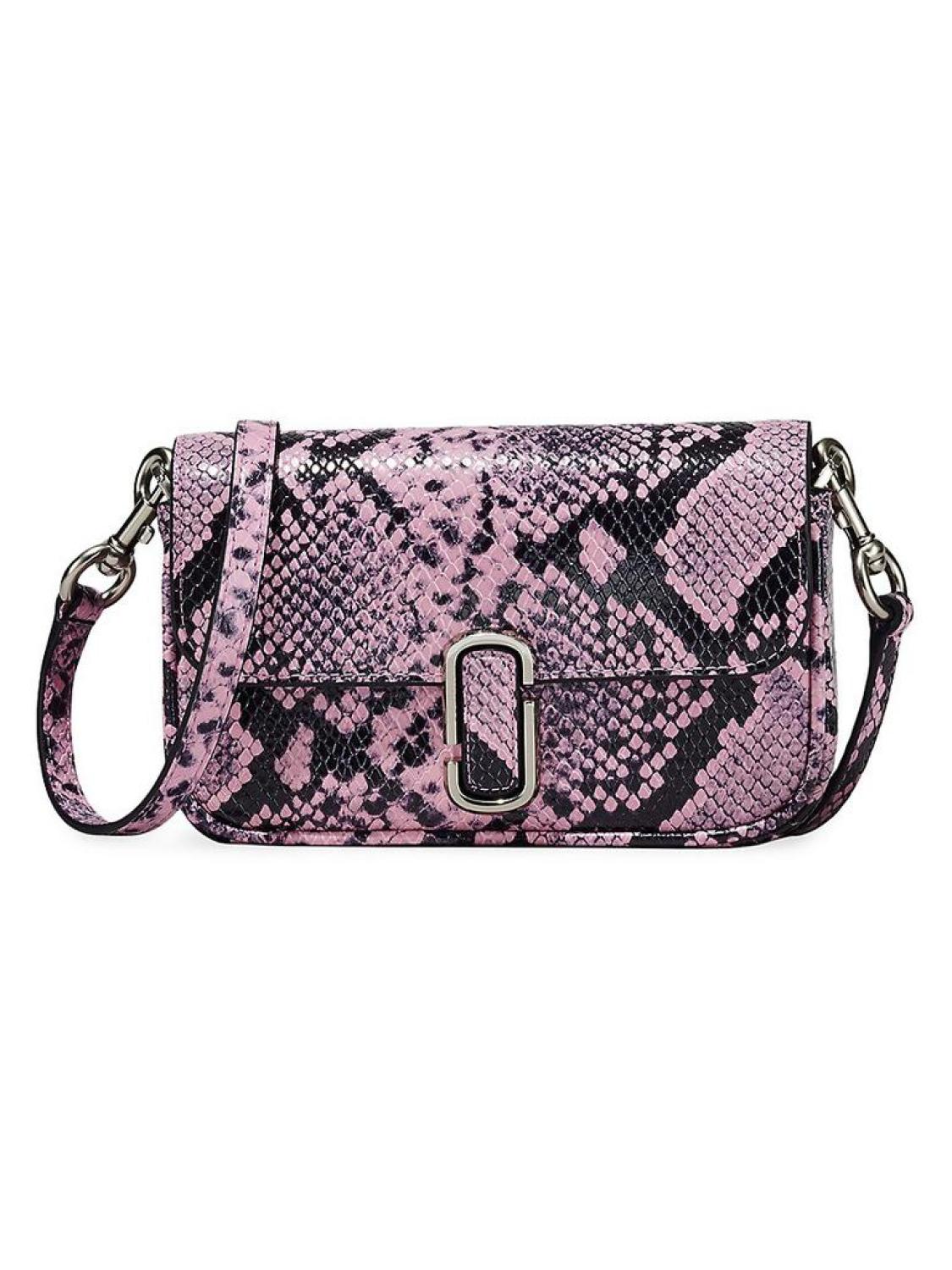The Snake-Embossed Leather J Marc Mini Shoulder Bag