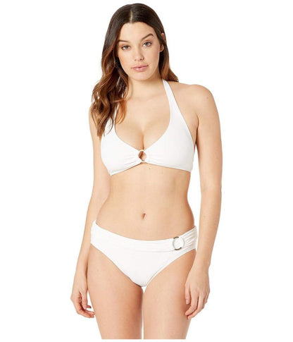 Iconic Solids Logo Ring Halter Bikini Top