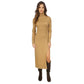 Women's Turtleneck Slit Midi Sweater Dress, Regular & Petite