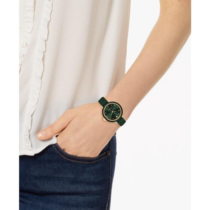 Women's Park Row Green Silicone Strap Watch 34mm