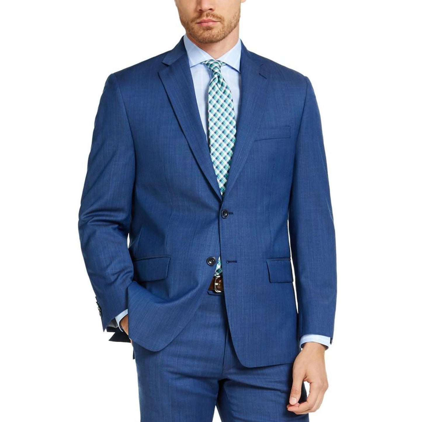 Men's Modern-Fit Airsoft Stretch Suit Jackets