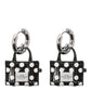 Marc Jacobs Polka Dot Bag-Pendant Hoop Earrings