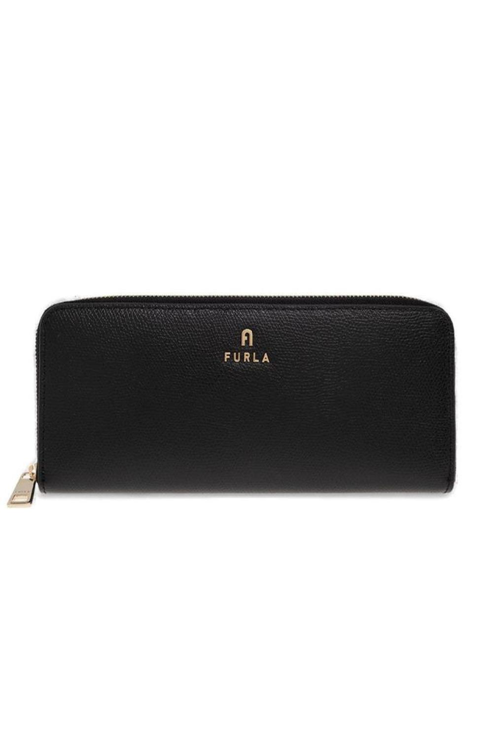 Furla Logo Plaque Zipped Continental Wallet