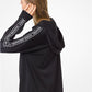 Logo Tape Stretch-Viscose Zip-Up Hoodie
