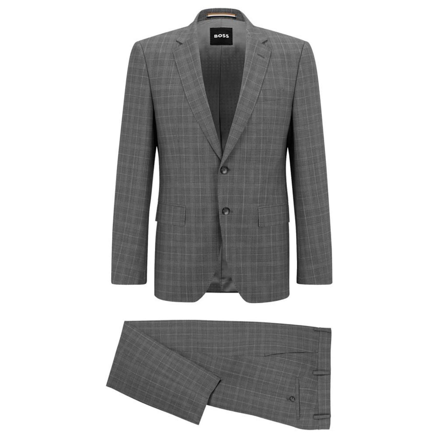 Men's Checked Stretch Slim-Fit Suit