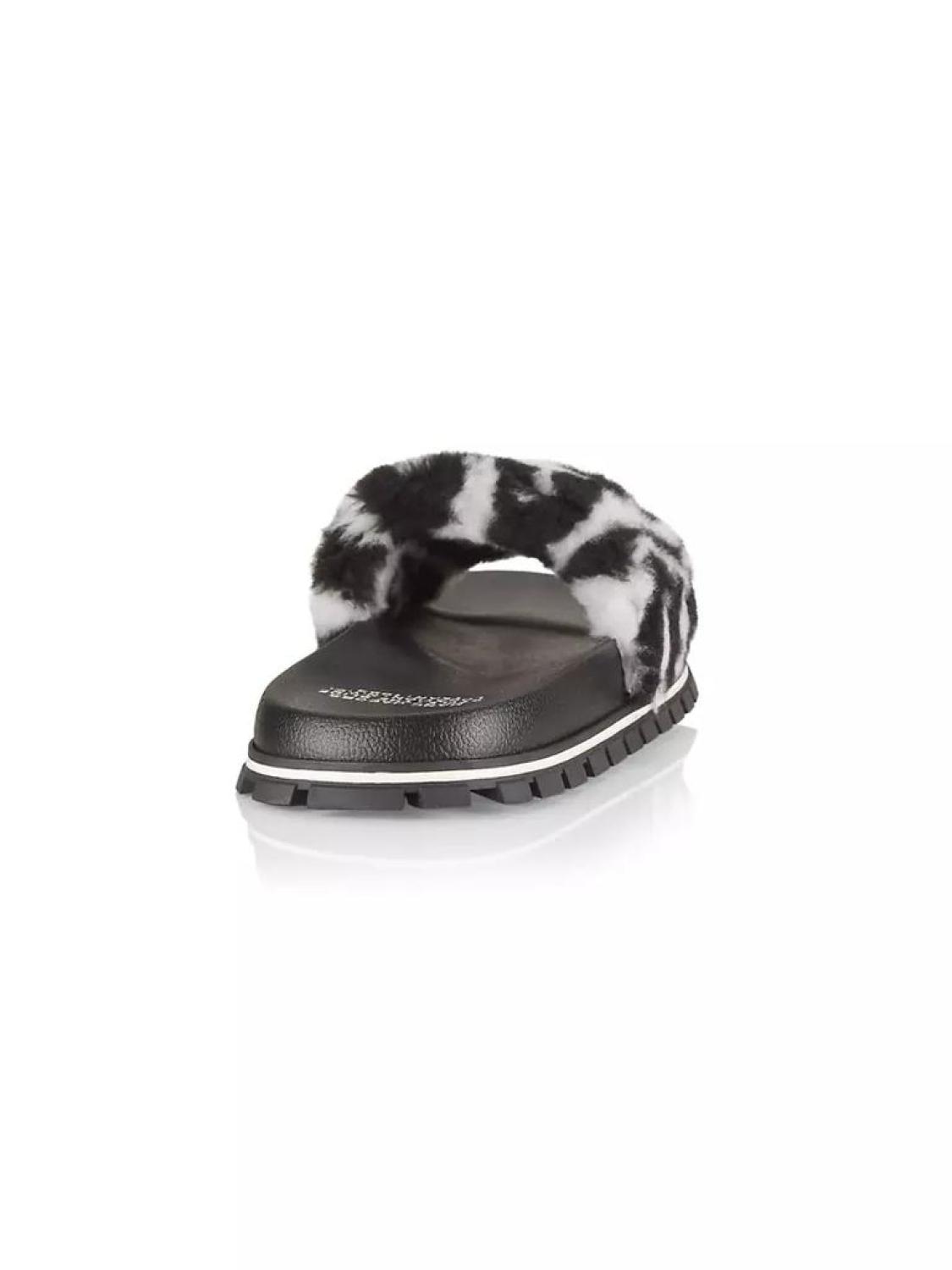 The Monogram Teddy Slides