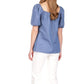 Chambray Square Neck Top