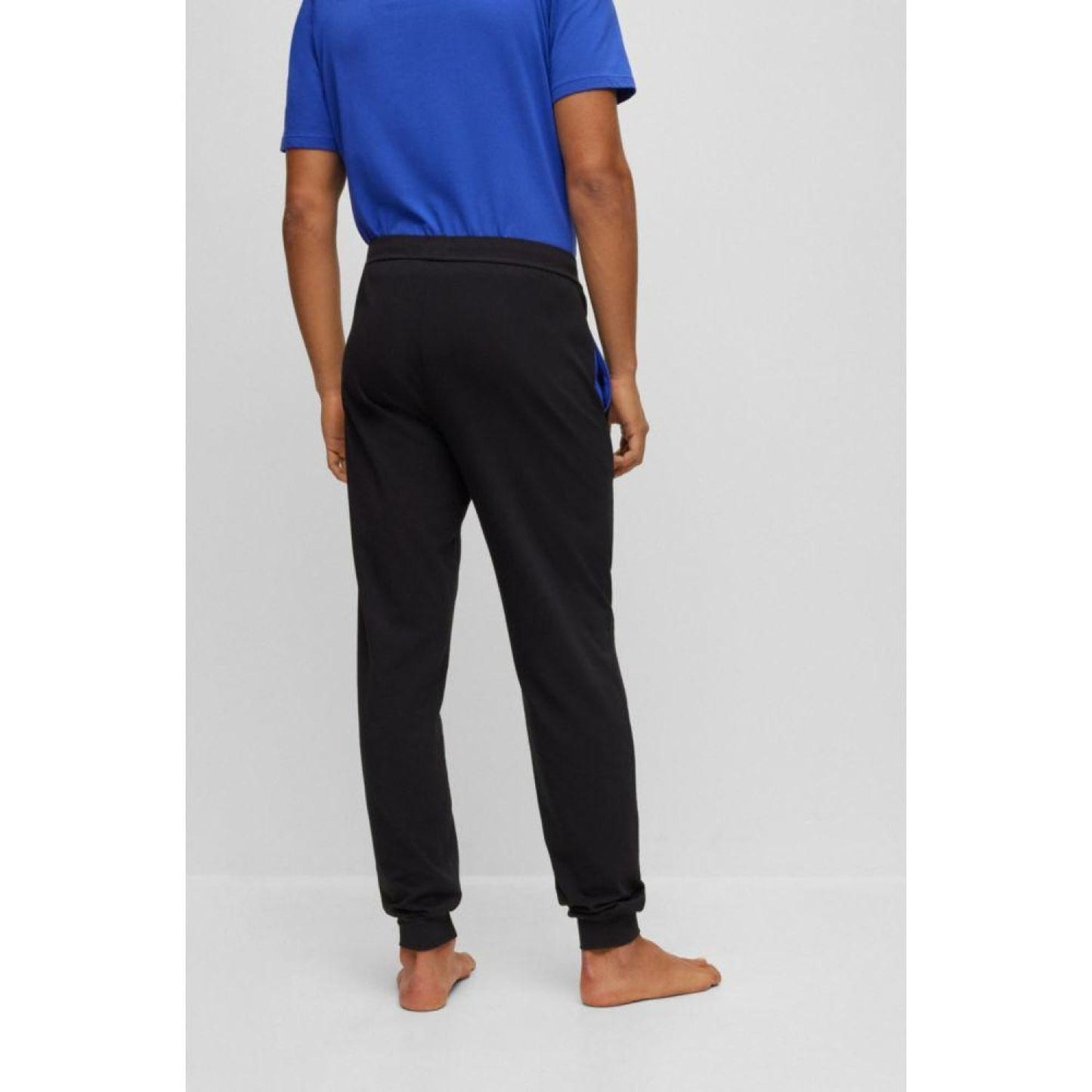 Stretch-cotton tracksuit bottoms with embroidered logo