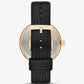 Laney Gold-Tone and Lizard Embossed Leather Watch