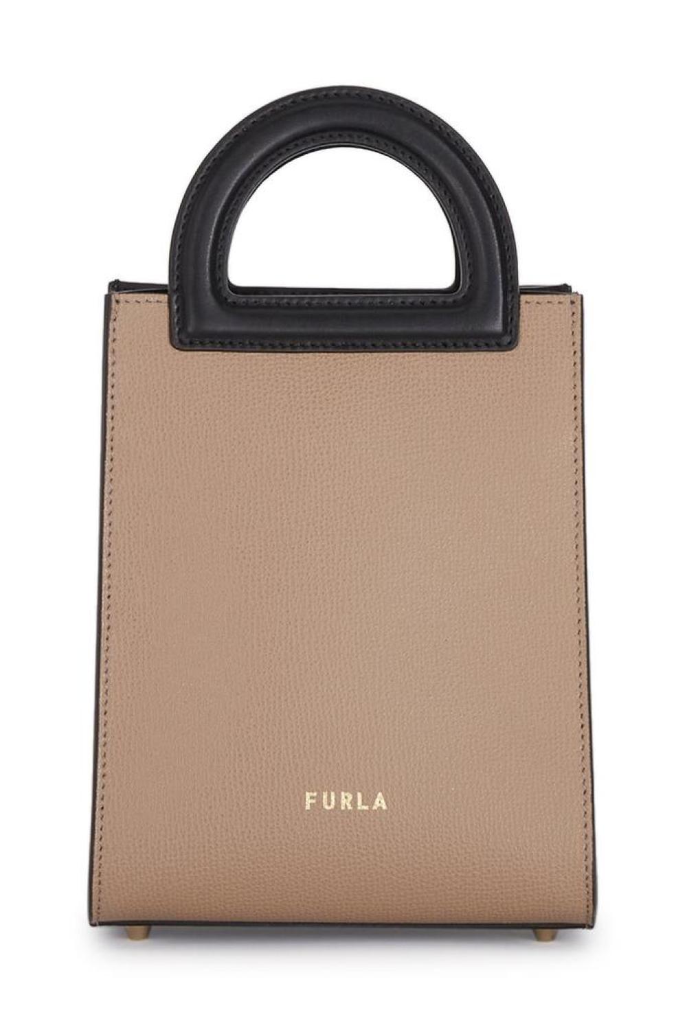 Furla Dara Logo Plaque Mini Shopper Bag