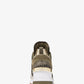 Georgie Animal Print Logo and Leather Trainer