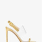 Catherine Metallic Python Embossed Leather Sandal
