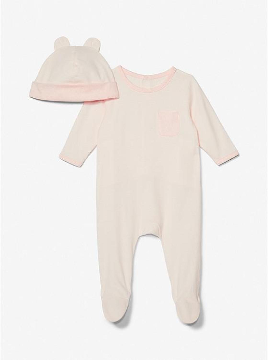 Cotton Onesie and Hat Baby Set