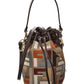 FENDI Mon Tresor Mini FF Canvas & Leather Bucket Bag