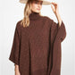 Logo Jacquard Turtleneck Poncho