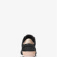 Billie Suede and Glitter Chain-Mesh Trainer