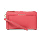 Jet Set Double Zip Leather Wristlet