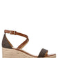 Michael Michael Kors Serena Logo Printed Wedge Sandals