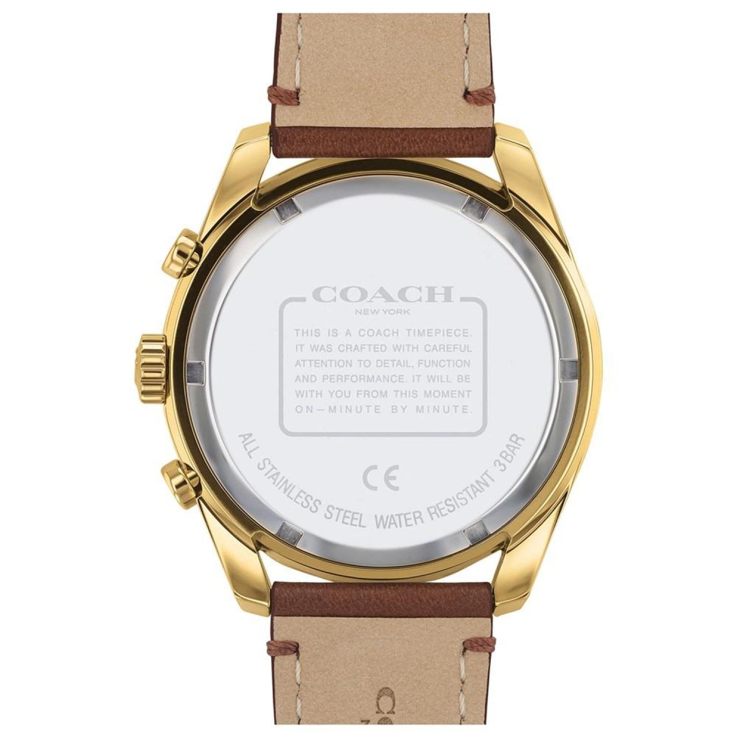 Men's Preston Chronograph Saddle Leather Strap Watch 44mm