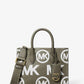 Mirella Small Logo Embossed Pebbled Leather Crossbody Bag