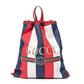 Striped Drawstring Backpack