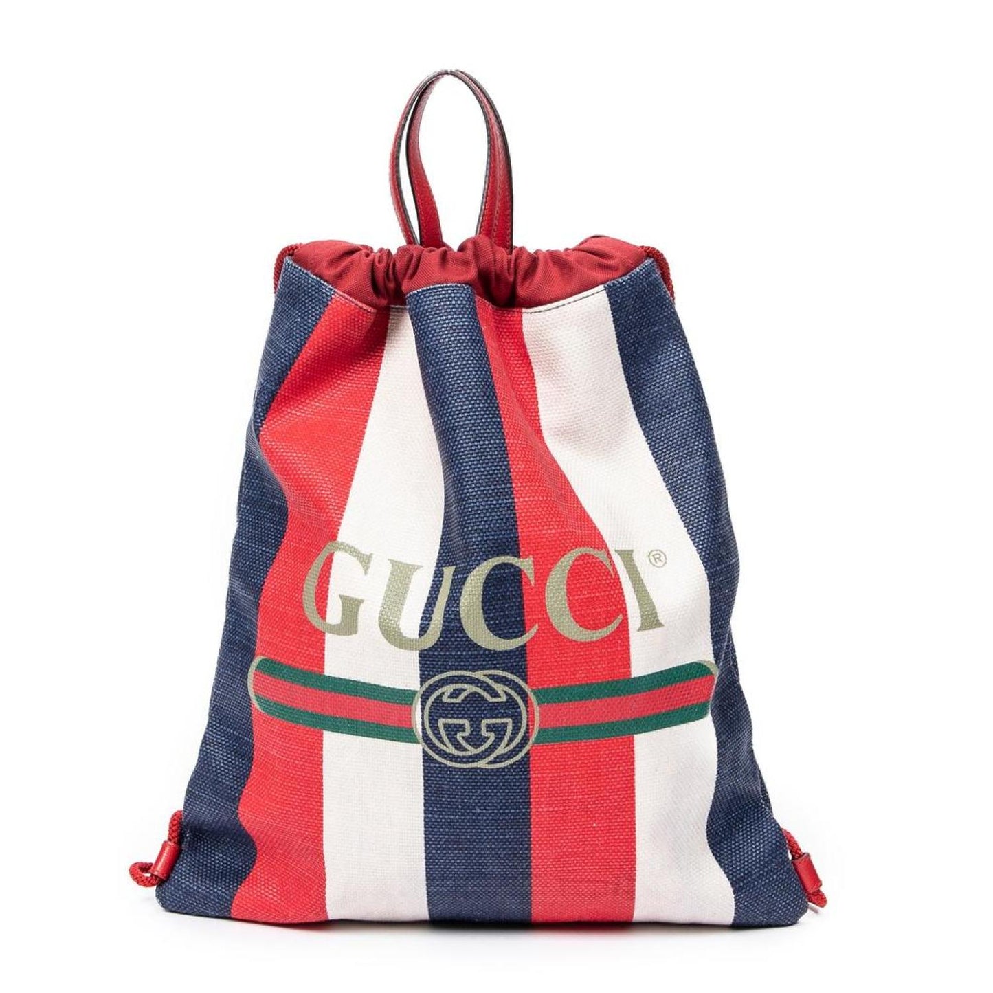 Striped Drawstring Backpack
