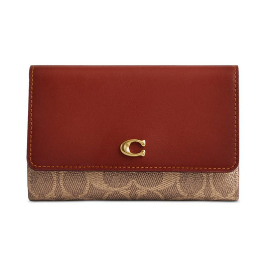 Essential Medium Flap Signature Canvas Wallet