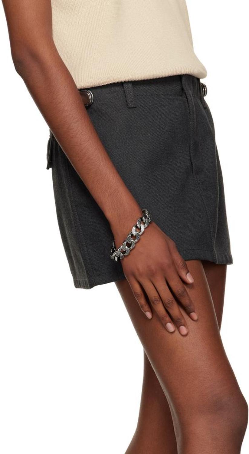 Silver Monogram Chain Link Bracelet