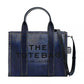 The Medium Denim-Printed Leather Tote Bag