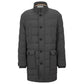 Regular-fit padded coat in a stretch wool blend