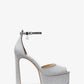 Martina Glitter Mesh Peep-Toe Platform Pump