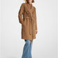 Fringe Wool Blend Belted Coat