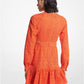 Cotton Eyelet Cutout Mini Dress