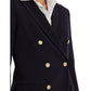Petite Double-Breasted Wool Crepe Blazer