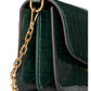 Dakota Croc Embossed Leather Medium Convertible Shoulder Bag