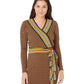 Geo Border Wrap Top