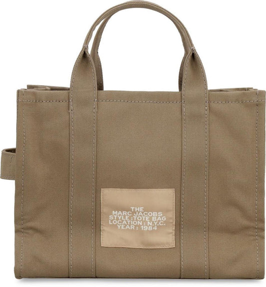 Marc Jacobs Logo Printed Zipped Medium Tote Bag