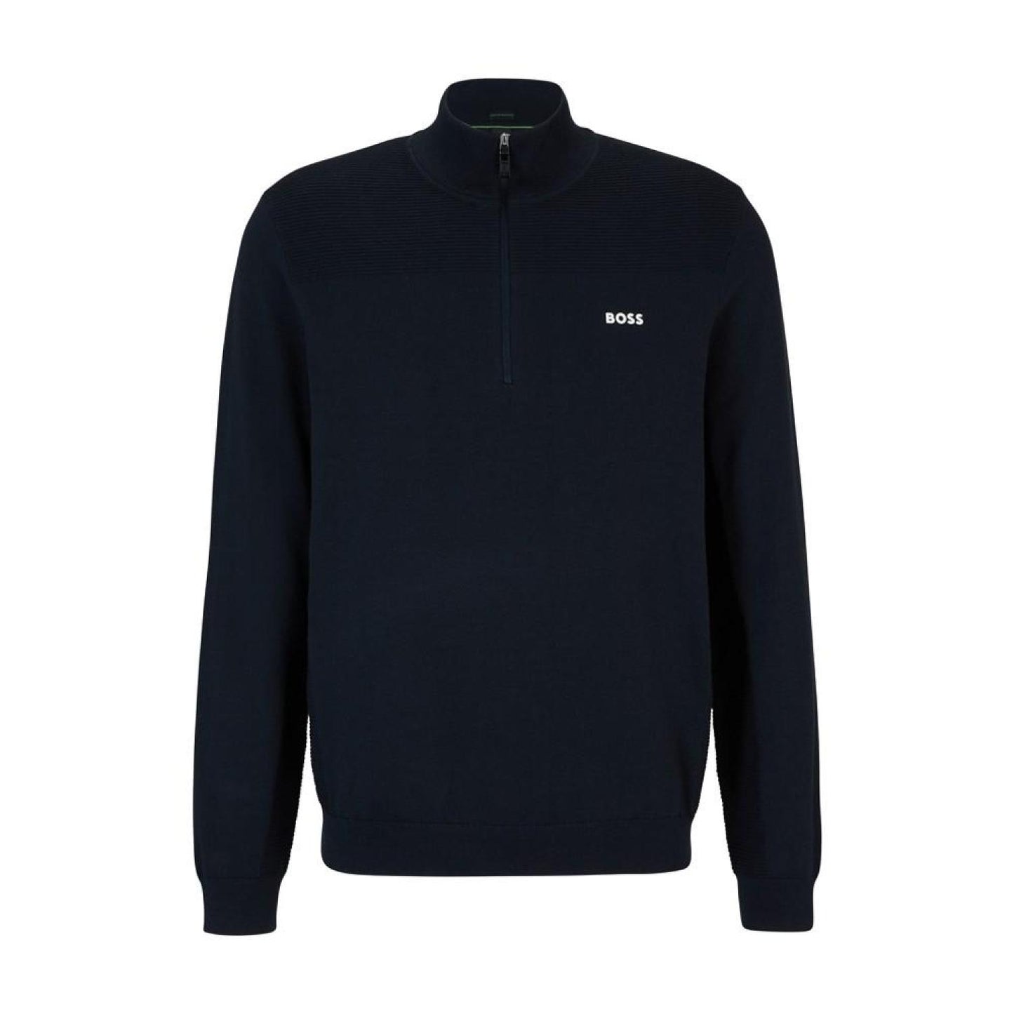 Men's Dry-Flex Fabric Branded Zip-Neck Sweater